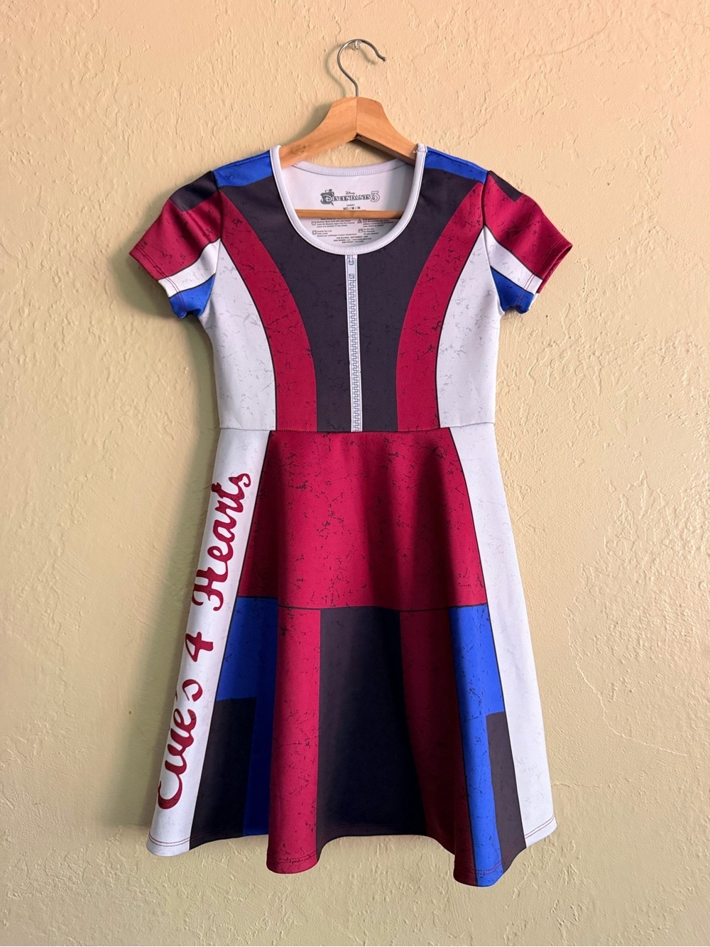Disney Girls' Burgundy, Blue & White Costume Dress, M